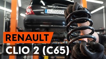Wie RENAULT CLIO 2 (C65) Federn hinten wechseln [AUTODOC TUTORIAL]