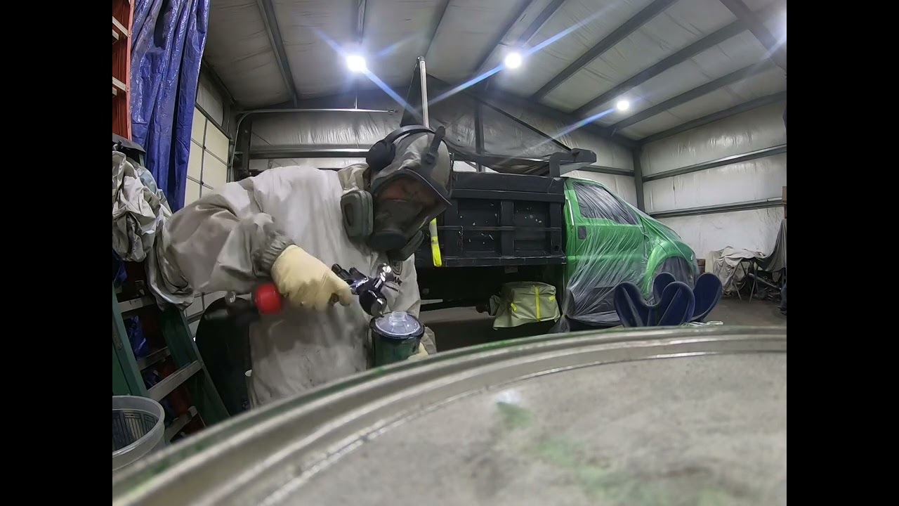 Painting a dump truck bed!