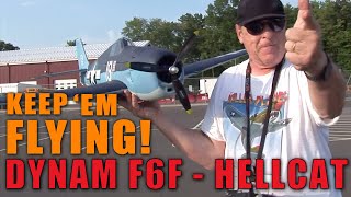 KEEP 'EM FLYING - Starring the Dynam F6F Hellcat with Killer Planes' carbon fiber reinforcement