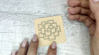 Cute geometric tangle pattern for Zentangle | Art for beginners step by step