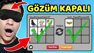 GÖZÜM KAPALI PET VERDİM  Riskli Trade Challenge ( Roblox Adopt Me )