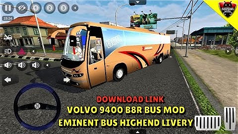 Bus Simulator Indonesia ~ New Volvo 9400 B8R Bus Mod - Download Link - Android Gameplay FHD E645