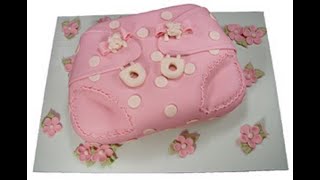 Baby Bottom Diaper Shaped Baby Shower Cake Decorating How To Video Tutorial Part 4