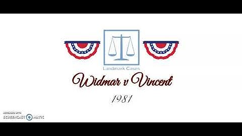 Widmar v Vincent (1981)