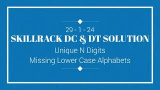 SKILLRACK DAILY CHALLENGE AND DAILY TEST SOLUTION | 29-01 | C++ | Java | Python