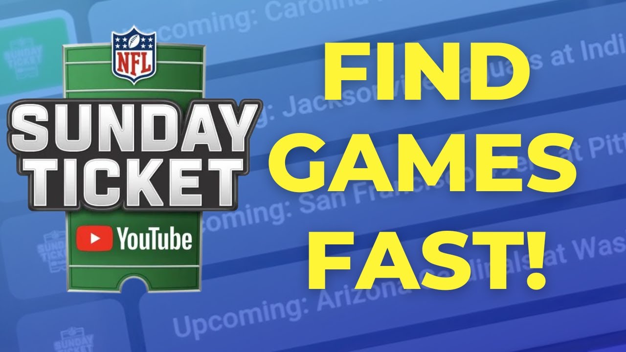 How to Find NFL Sunday Ticket Games Faster With   TV! 