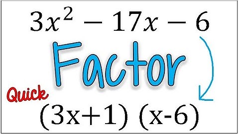 *Quick* How to Factor Trinomials when the Leading Coefficient is not 1 | Solve by Factoring