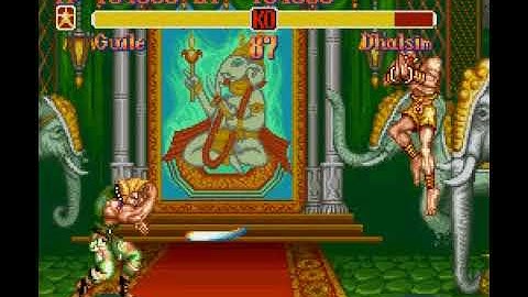 Guile (Fondly_Acerbic vs Dhalsim (CPU highest difficulty setting) SSF2