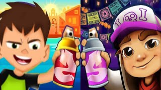 Subway Surfers Mexico 2021 vs BEN 10 Subway Ultimate Heros Gameplay HD screenshot 5