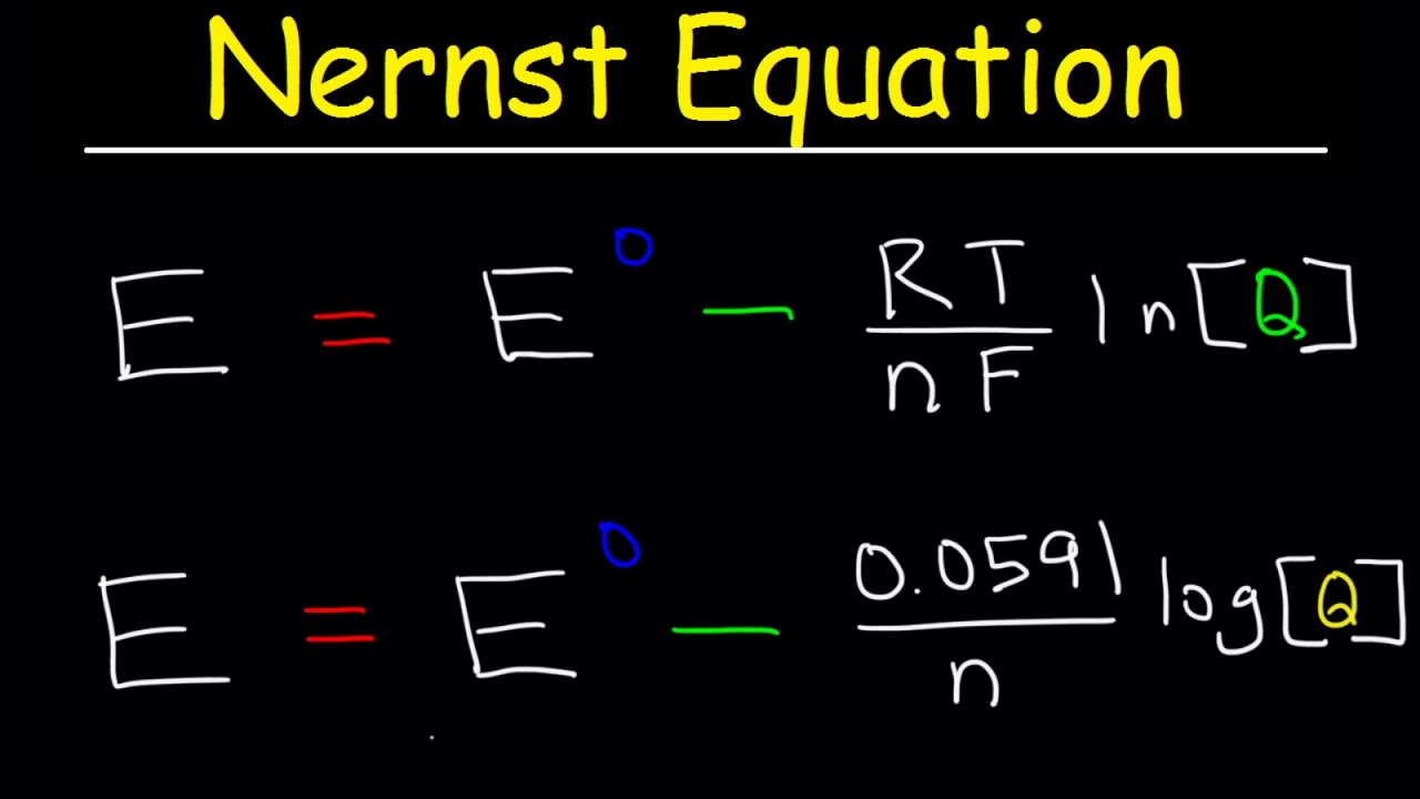 Nernst Equation Explained Electrochemistry Example Problems PH 