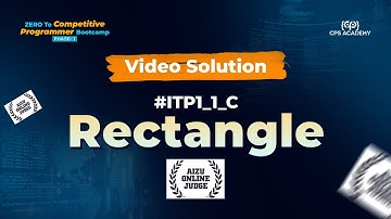 05 | Video Solution | Aizu | Rectangle | Data Types, Variables, Operators