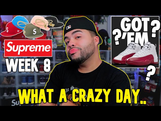 I Copped BOTH Supreme Week 8 + Jordan 12 Cherry LIVE COP 