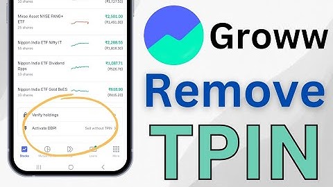 How to remove CDSL TPIN in Groww ll activate DDPI in groww app ll groww