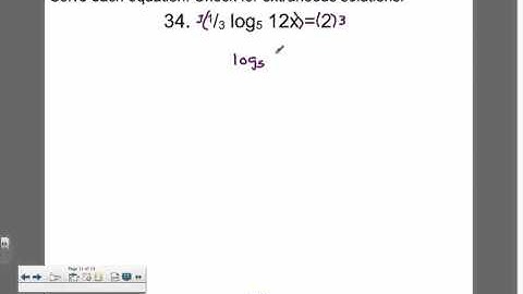 7.6 Solving Logarithmic Equations