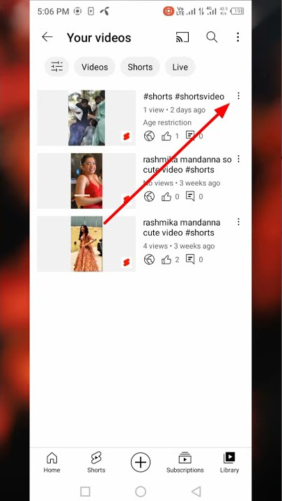 how to delete short video on YouTube #shorts