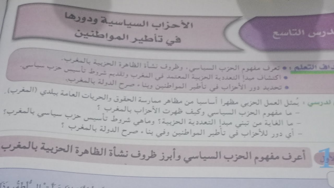 كتاب الفضاء الاجتماعيات للسنة الثانية اعدادي مكون التربية على المواطنة 
