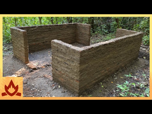 Primitive Technology: Mud mortar experiment and firing roof tiles