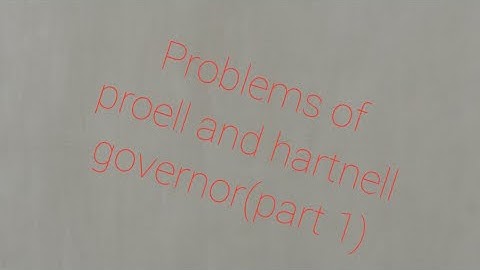Problems of proell and hartnell governor(part 1)