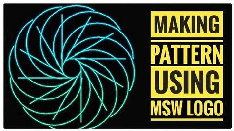 How to make a Pattern in MSW Logo/MSW LOGO command for ARC Pattern/MSW logo command for class 4 & 5