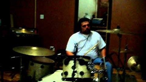 rick drummer druming at the studio