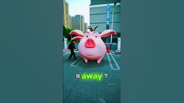 "Flying Pig Helicopter" 🚀🐖😂#FlyingPig #HelicopterRide #CrazyRide