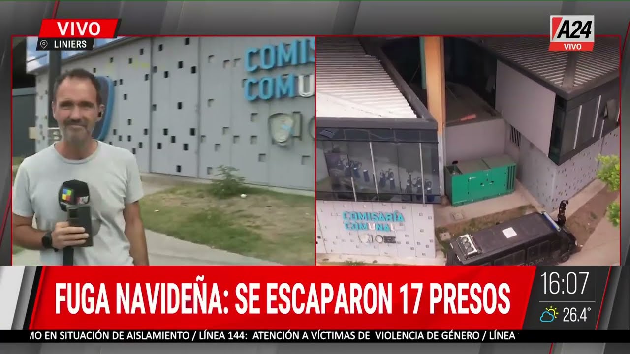 El increíble video de cómo escaparon los 17 presos que se fugaron de una comisaría en Liniers