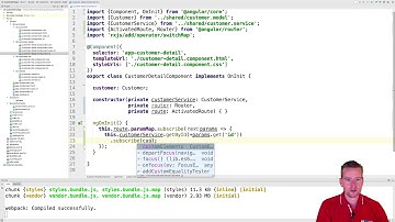 Building a Angular4+ Web App | S4P56 | Get Customer from the RestAPI and show it as JSON with a Pipe