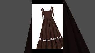 #song #womensfashion #outfit Elegant chocolate brown maxi dress with a dreamy flowy