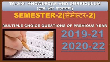 BEd Paper-2 KNOWLEDGE AND CURRICULUM MCQ Previous Year 2019-21 & 2020-22of BBMKU/VBU University
