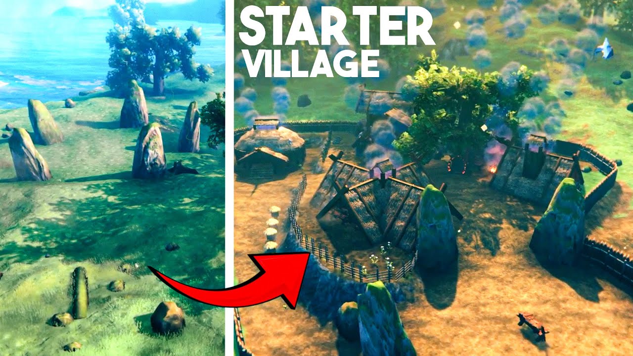 I Built A Starter Village In Valheim!