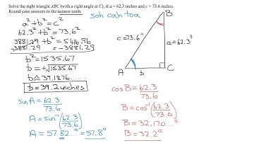 Solve a Right Triangle Given Two Sides