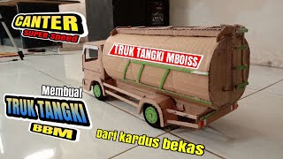 MEMBUAT MINIATUR TRUK TANGKI MBOIS POLL DARI KARDUS