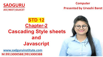STD 12 |Chp-2|Cascading Style Sheets |PART 1| Theory +Practical