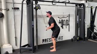 Standing Cable Straight Bar Tricep Extensions demonstration