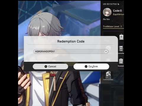 Redeem Code 1 (Stellar Jade) - Honkai Star Rail 