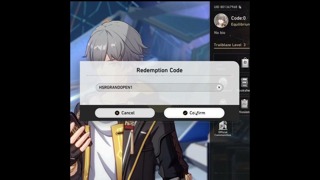 Redemption Code 1 (Stellar Jade) - Honkai Star Rail