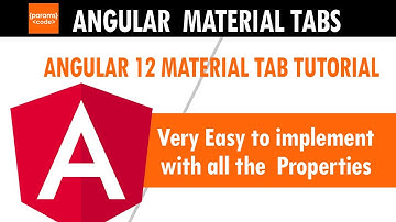Angular 12 Material tab | Angular 8 tabs, Material tab with Properties | Dynamic tabs in angular,
