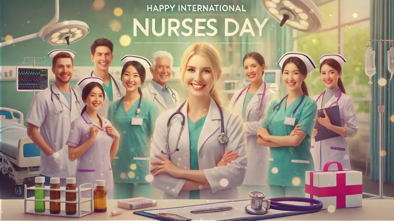 International Nurses Day 2025 💙 | Beautiful Tribute with Music & 4K HD Background