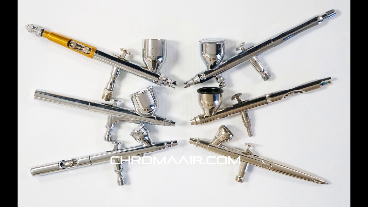 Airbrush test, review and comparison 2 H&S, Badger, Paasche, Creos