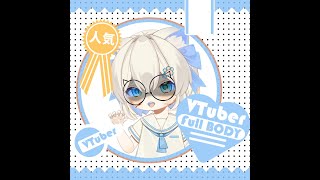 Chibi Cute Kitty Vtuber fully rigged live2d model  | Full Body Vtuber Model | VTuber Design