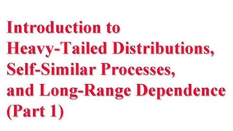 CSE567-13-38A: Heavy-Tailed Distributions, Self-Similar Processes, and Long-Range Dependence