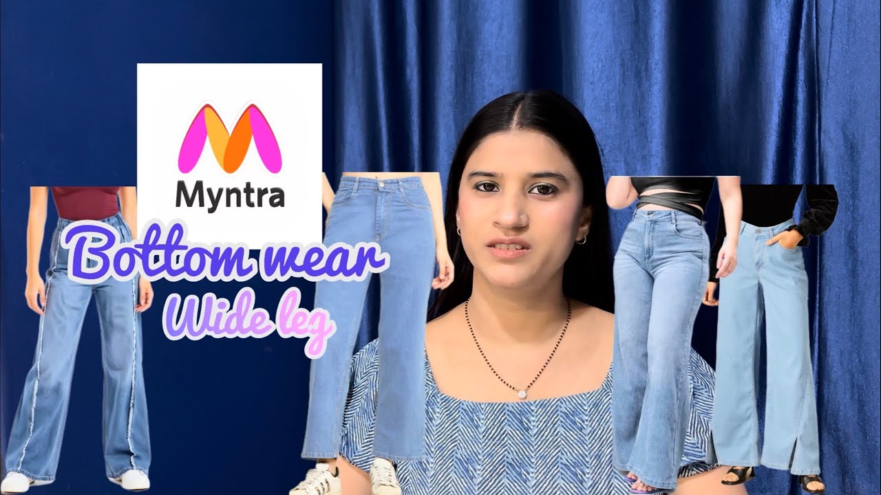Wide leg bottoms haul from Myntra #myntra #trending #wideleg #pinteresty #fashion #viral #haulvideo 