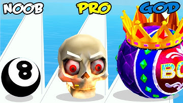 NOOB vs PRO vs HACKER in Going Balls