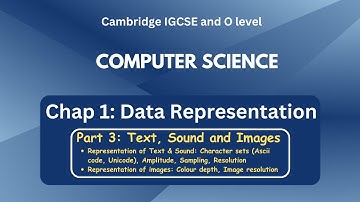 IGCSE Computer Science - Data Representation: Text, Sound and Images - Chapter 1