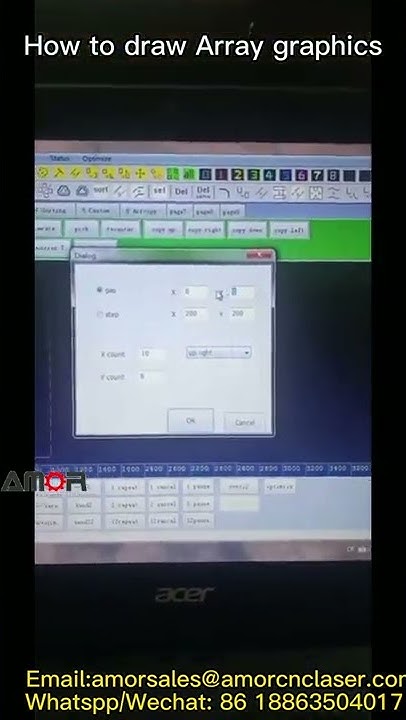 How to draw Array graphics|CNC cutting machine - YouTube