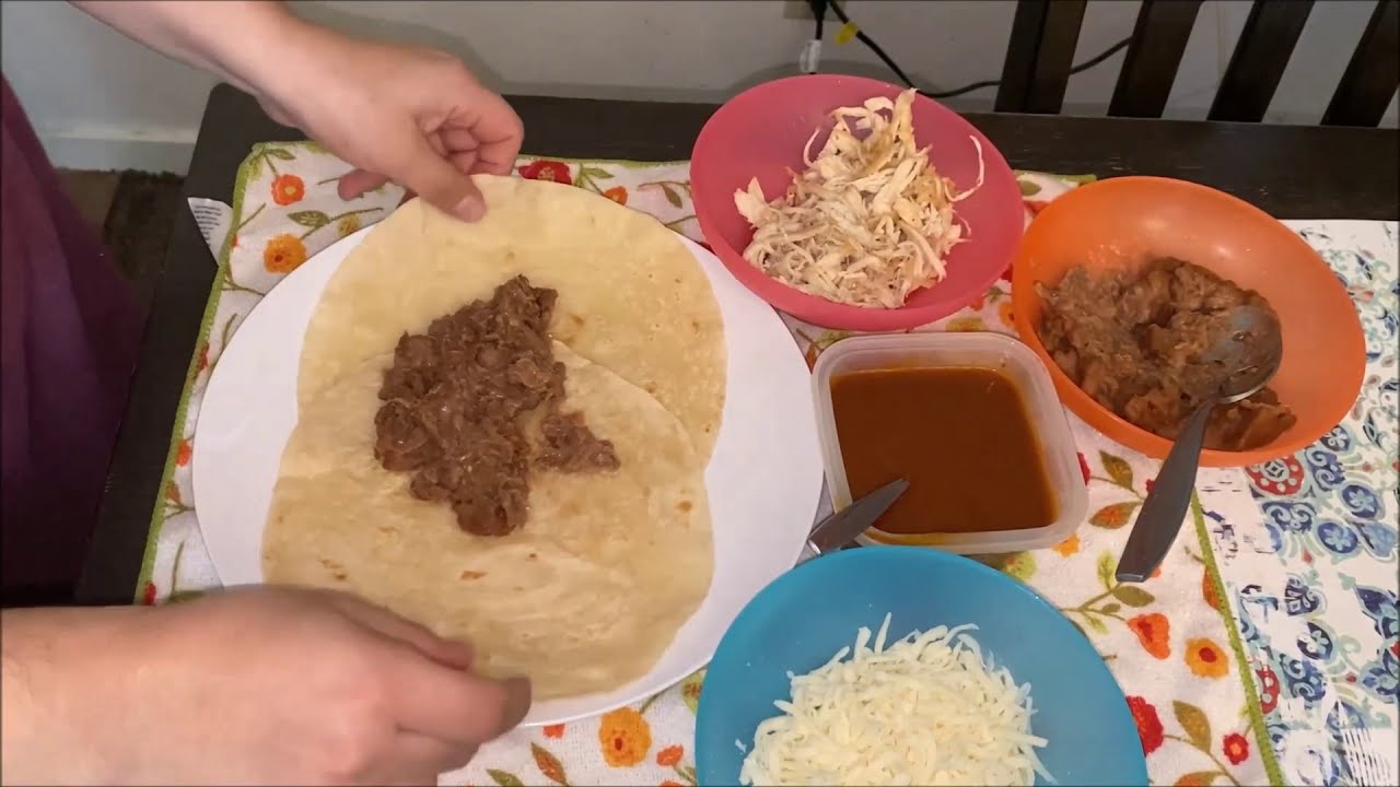 How to make a Burrito using two tortillas YouTube
