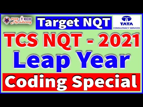 TCS NQT Coding Questions Solutions || How to check leap year || NQT programming tutorial || Fox-Tech