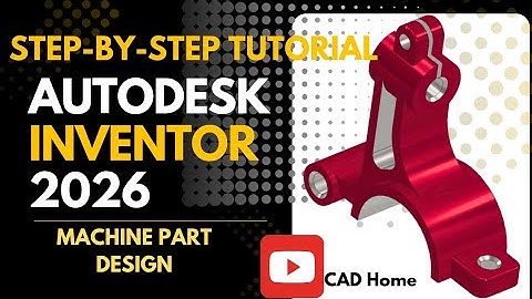 Design Like a Pro! Step-by-Step Machine Part Modeling in Autodesk Inventor 2026 (2D to 3D)