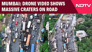 Drone Video Shows Massive Craters On Road Of Mumbai-Goa Highway