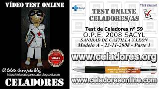 Test CELADOR/A nº 059 - OPE 2018 SACYL - SANIDAD DE CASTILLA Y LEÓN - Mod. A - 23-11-2008 - Parte 1